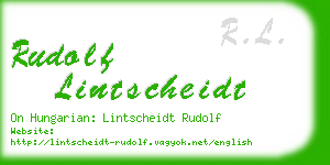 rudolf lintscheidt business card